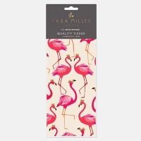 Flamingo Print Tissue Paper Sara Miller London